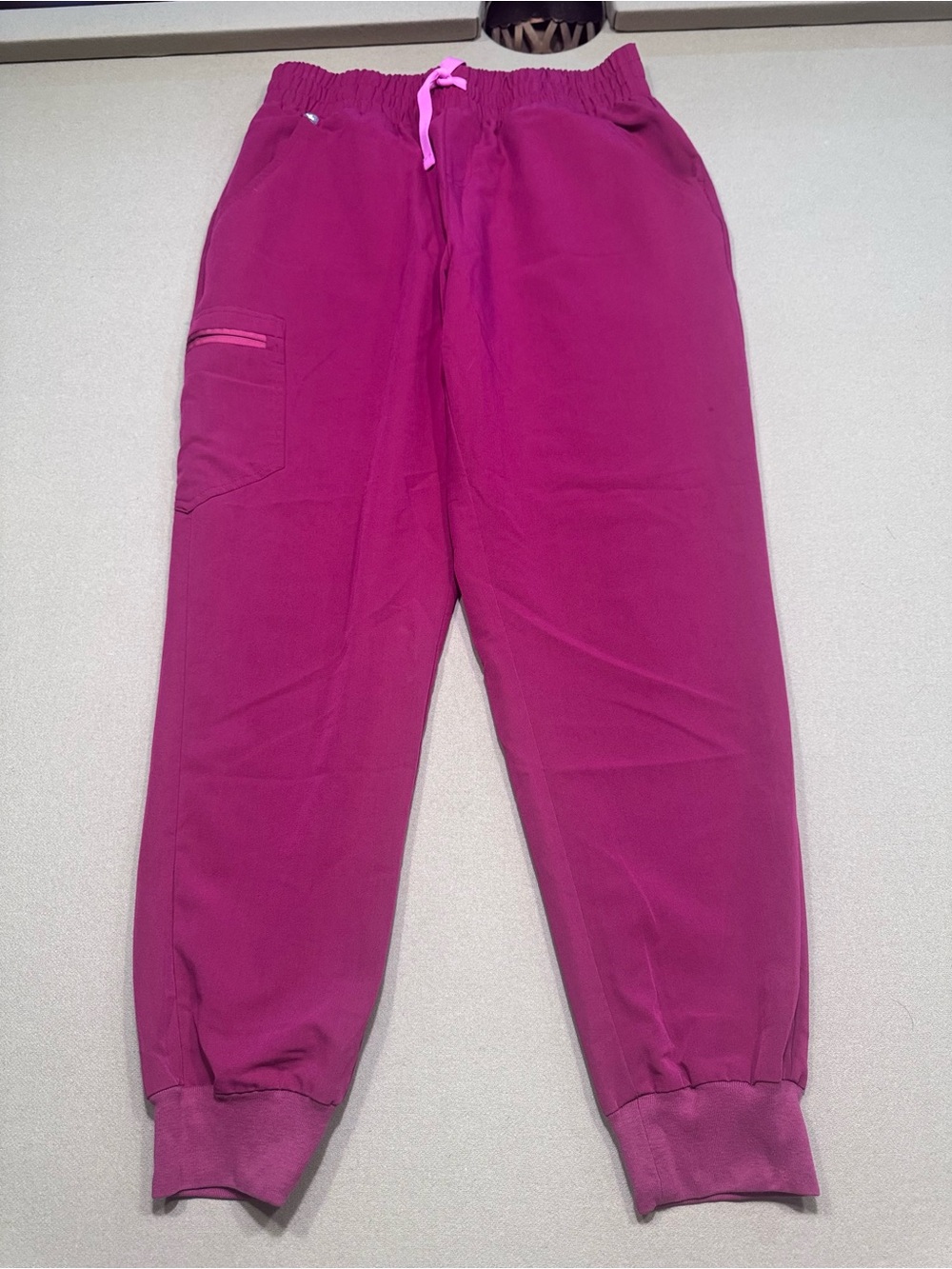 FIGS Women's Zamora Jogger Scrub Pants in Dark Magenta